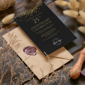 Corporate Business 25th Anniversary Black Gold  Kaart