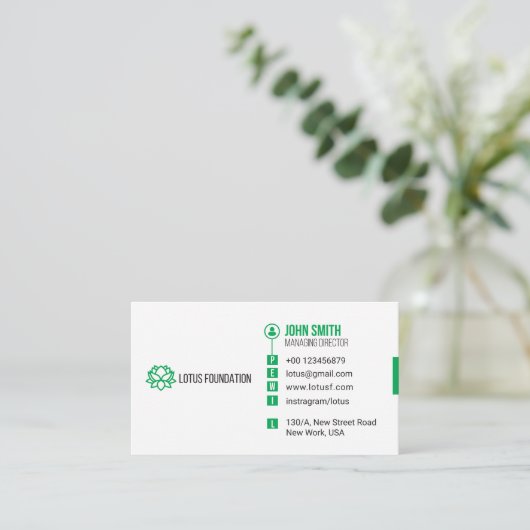 Corporate Business Card Template  Visitekaartje (Staand voorkant)