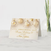 Corporate Business Christmas Gold Script Feestdagen Kaart (Voorkant)