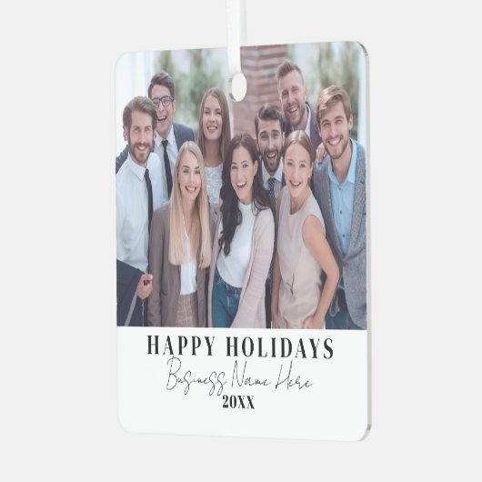 Corporate Business Christmas Metalen Ornament (Voorkant links)