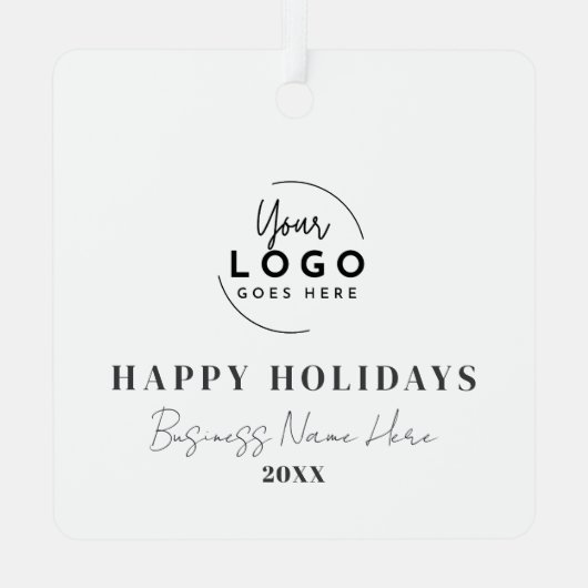 Corporate Business Christmas Metalen Ornament (Achterkant)