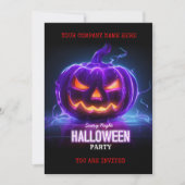 Corporate Business Halloween Office Party Logo Kaart (Voorkant)