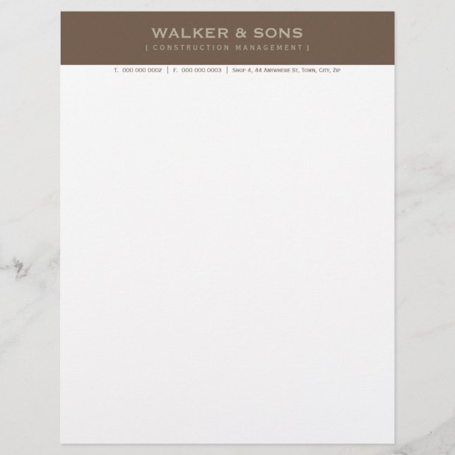 CORPORATE BUSINESS LETTERHEAD:: Gewoon slim 7 Gepersonaliseerd Briefhoofd (Voorkant)