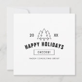 Corporate Business Logo Client Apprecia Holida Feestdagenkaart (Voorkant)