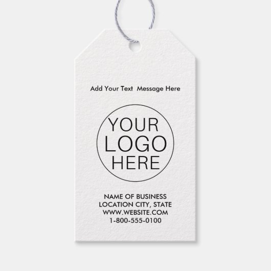 Corporate Business Logo en QR-code Cadeaulabel (Voorkant)