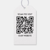 Corporate Business Logo en QR-code Cadeaulabel (Achterkant)