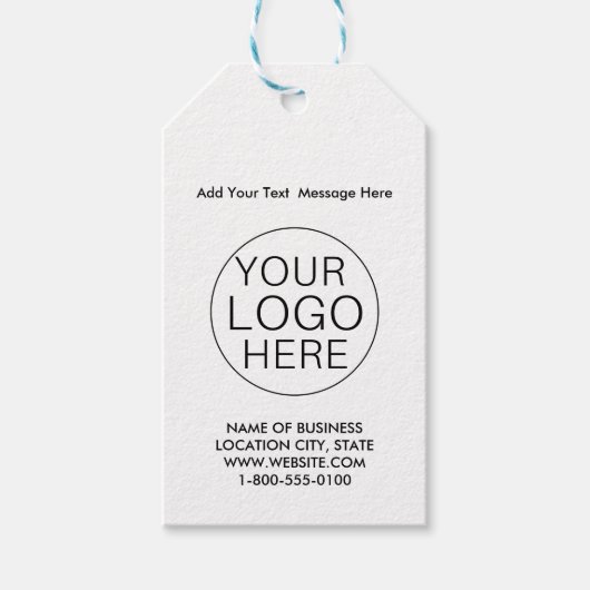 Corporate Business Logo en QR-code Cadeaulabel (Voorkant)