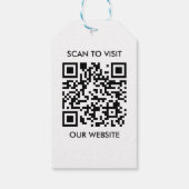 Corporate Business Logo en QR-code Cadeaulabel (Achterkant)