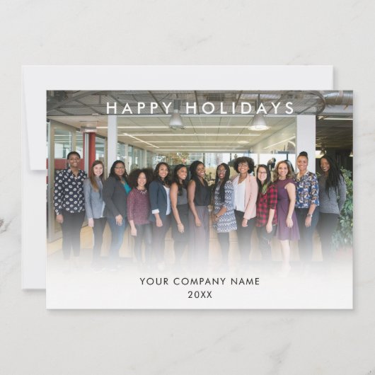 Corporate Business Logo Foto Kerst Kaart (Voorkant)