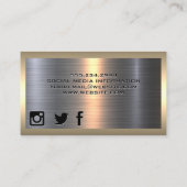 Corporate Business Logo | Metallic Visitekaartje (Achterkant)