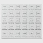 Corporate Business Logo, Slogan met fotonaam Cadeaupapier (Vlak)