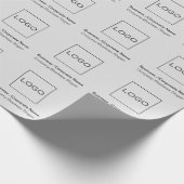 Corporate Business Logo, Slogan met fotonaam Cadeaupapier (Hoek)