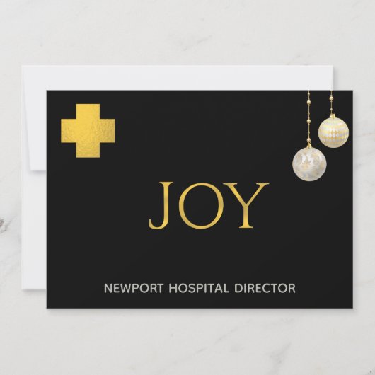 *~* Corporate Business Medical JOY Holiday Card (Voorkant)