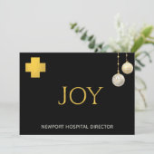*~* Corporate Business Medical JOY Holiday Card (Staand voorkant)