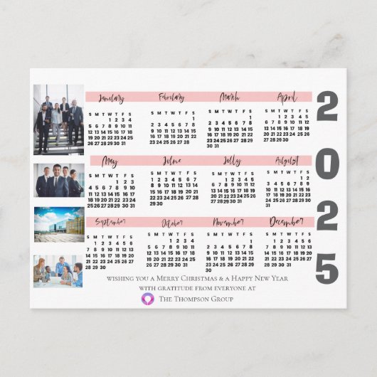 Corporate Calendar Kaart voor klantwaardering (Voorkant)