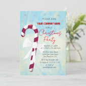 Corporate Candy Cane Winter Kerstvakantie Kaart (Staand voorkant)