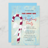 Corporate Candy Cane Winter Kerstvakantie Kaart (Voorkant / Achterkant)