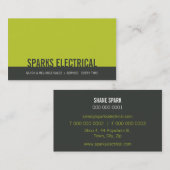 CORPORATE CARD bold block grijs limoen Visitekaartje (Voorkant / Achterkant)