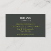 CORPORATE CARD bold block grijs limoen Visitekaartje (Achterkant)