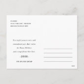 CORPORATE CHIC ZWART HOLLY BERRY KRANS KERST FEESTDAGENKAART (Achterkant)