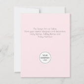 Corporate chinoiserie coquette Kerstkrans Notitiekaartje (Achterkant)