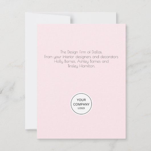 Corporate chinoiserie coquette Kerstkrans Notitiekaartje (Achterkant)