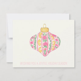 Corporate chinoiserie vrouwelijke kerst ornament notitiekaartje