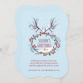 Corporate Chiropractic Flat Kerstfeestay Card Feestdagenkaart (Voorkant / Achterkant)