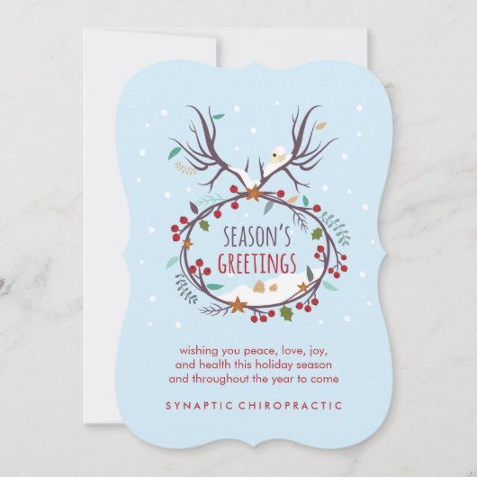 Corporate Chiropractic Flat Kerstfeestay Card Feestdagenkaart (Voorkant)