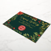 Corporate Christmas Feestdagen Red Berries Gold (Gedraaid)