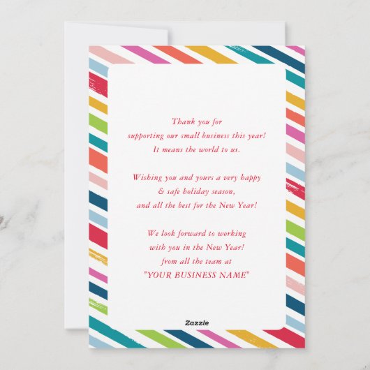 CORPORATE CHRISTMAS festive modern minimal tree Feestdagenkaart (Achterkant)