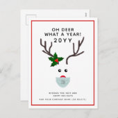 Corporate Christmas Logo Oh Hertenrendier Feestdagenkaart (Voorkant / Achterkant)