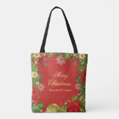 Corporate Christmas Party Gift Canvas tas (Achterkant)
