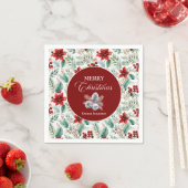 Corporate Christmas Party Greenery Poinsettia  Servet (Insitu)