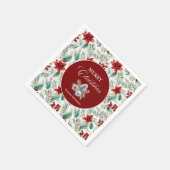 Corporate Christmas Party Greenery Poinsettia  Servet (Hoek)