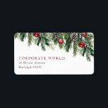 Corporate Christmas Party Retour Adreslabel Etiket<br><div class="desc">Corporate Christmas Party Return Adreslabel Zie bijpassend collectie in Niche en Nest Store</div>