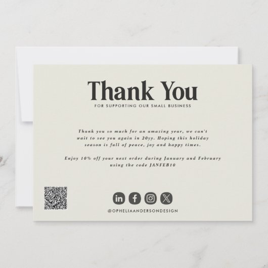 Corporate Christmas uw logo QR-code bedankt (Achterkant)