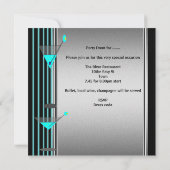 Corporate Cocktail Party Drink Martini Blue Red Kaart (Achterkant)