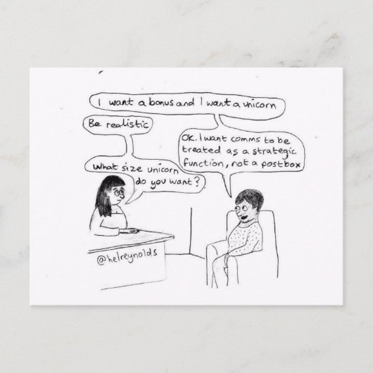 Corporate Communications Unicorn-Briefkaart Briefkaart (Voorkant)