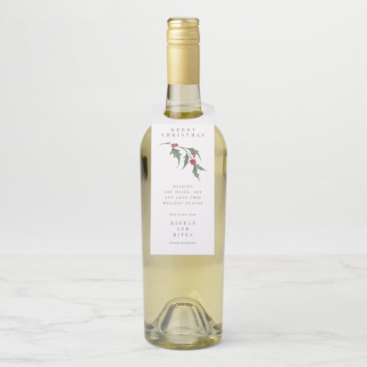 CORPORATE COMPANY HOLIDAY GIFT | KerstHolly B Flessenhanger (Op fles)