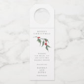 CORPORATE COMPANY HOLIDAY GIFT | KerstHolly B Flessenhanger (Voorkant)