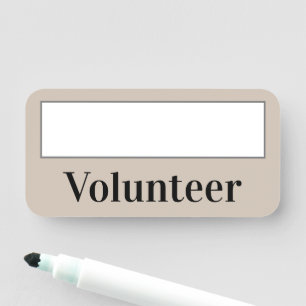 Corporate, Conservatieve "Vrijwilliger" naamplaatj Naamplaatje