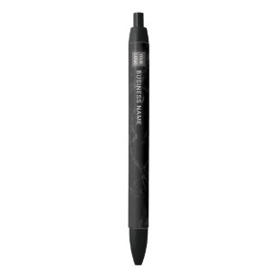 Corporate Custom Logo Modern Dark Marble Zwarte Inkt Pen