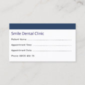 Corporate Dental Appointment Card Dark Blue Afsprakenkaartje (Voorkant)