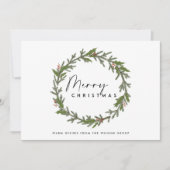 CORPORATE ELEGANT HOLLY BERRY WREATH CHRISTMAS FEESTDAGENKAART (Voorkant)