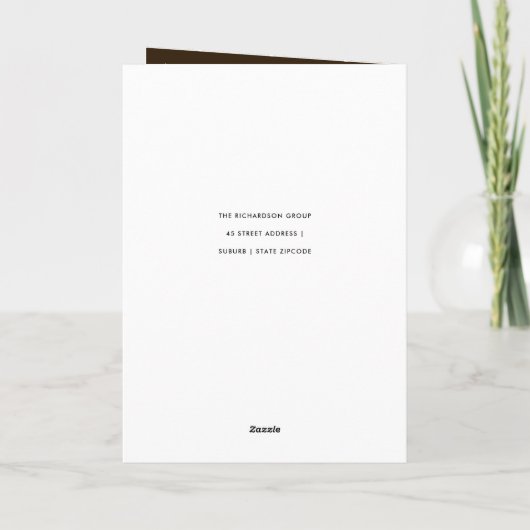 CORPORATE ELEGANT HOLLY BERRY WREATH CHRISTMAS KAART (Achterkant)