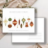 CORPORATE ELEGANT RED GREEN CHRISTMAS ORNAMENS FEESTDAGENKAART