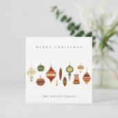 CORPORATE ELEGANT RED GREEN CHRISTMAS STOCKINGS FEESTDAGENKAART (Staand voorkant)