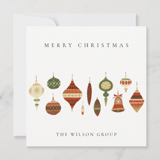 CORPORATE ELEGANT RED GREEN CHRISTMAS STOCKINGS FEESTDAGENKAART (Voorkant)