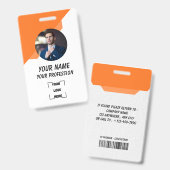 Corporate Employee ID Badge Template (Voor- en achterkant)